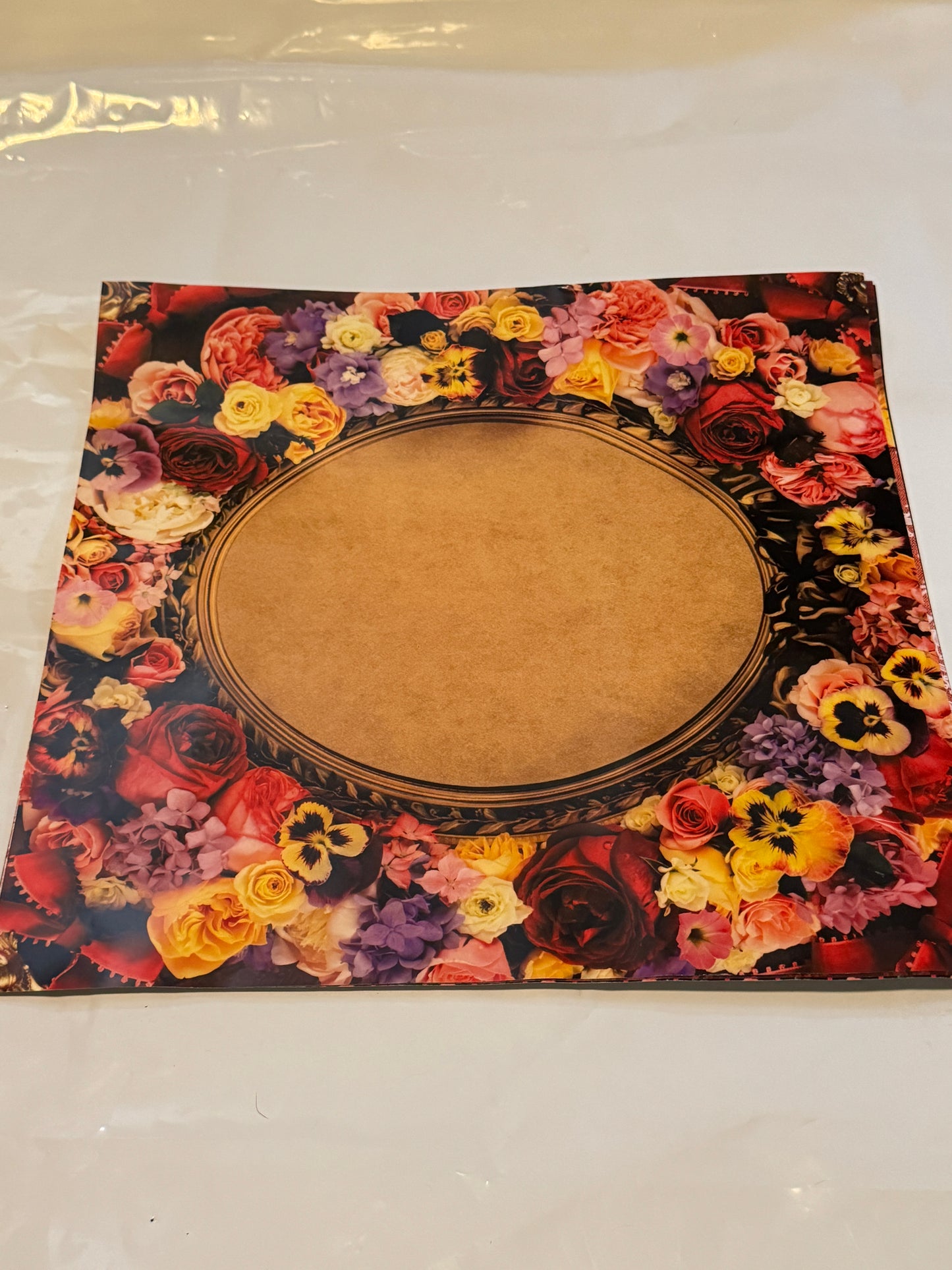 Scrapbooking Paper Hearts, Flowers 6 pages 12x12