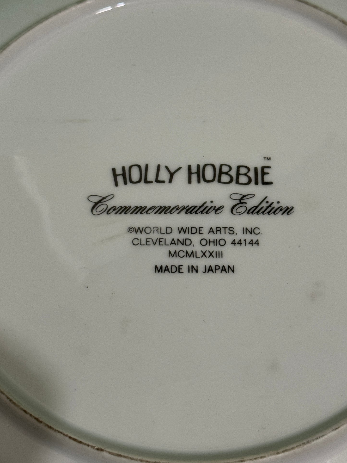 Holly Hobbie Commemorative Edition Decorative Plate Christmas 1973 - Vintage