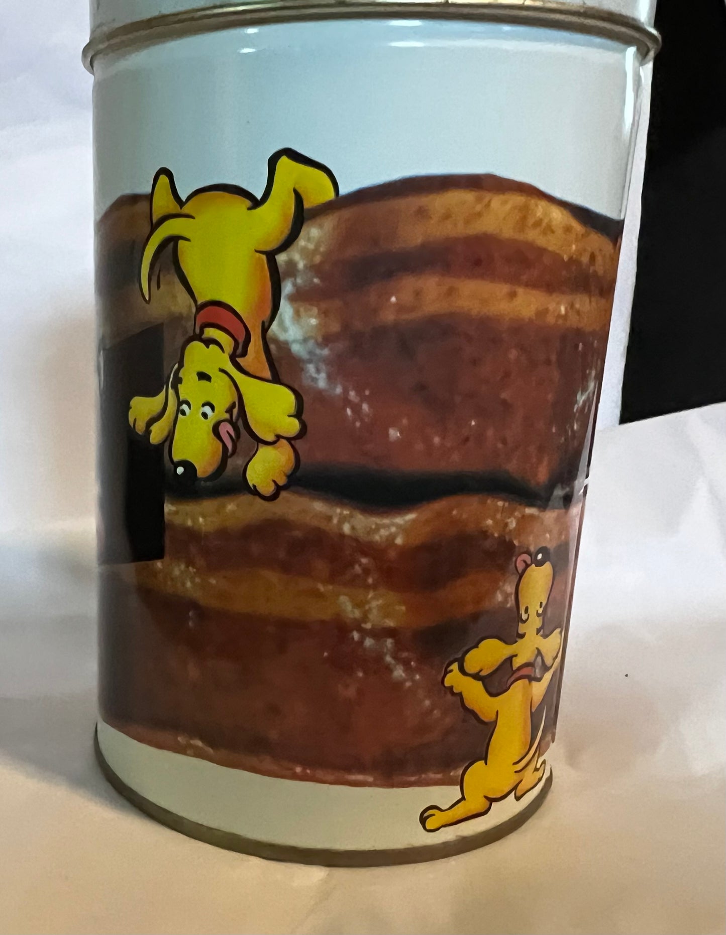 Ralston Purina Bacon Beggin Strips Dog Treats Snack Tin 1989 Promotion Vintage