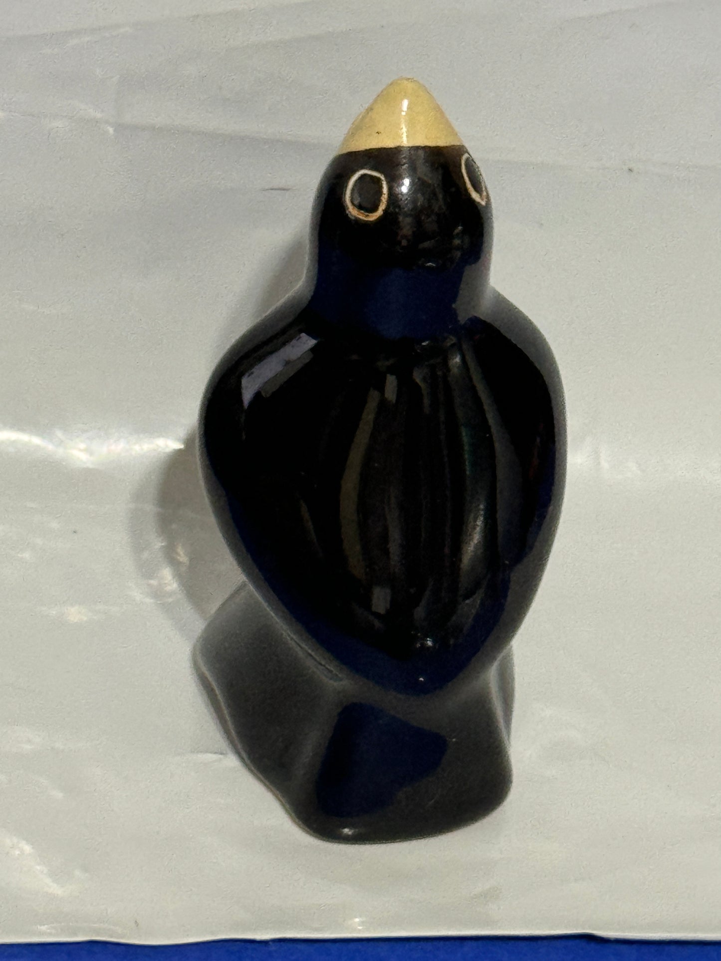 Black Crow Magpie Glazed Pottery Pie Bird Vent Whistler - VINTAGE
