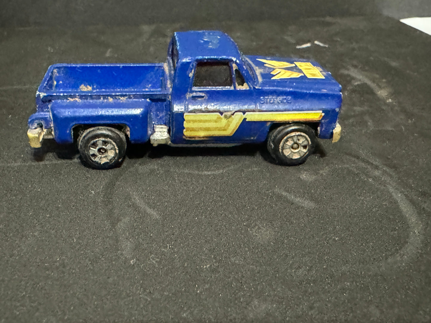 Blue Pick up Truck with Wings Decal