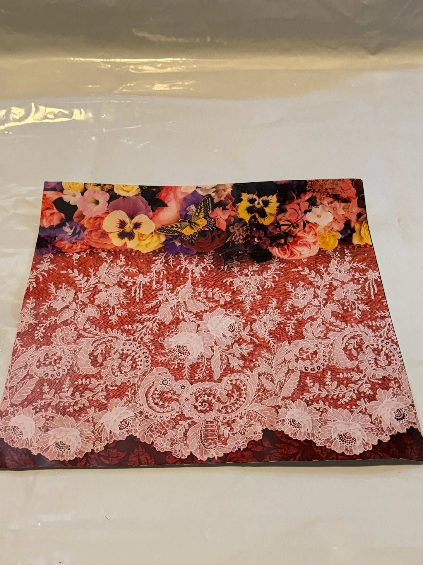 Scrapbooking Paper Hearts, Flowers 6 pages 12x12