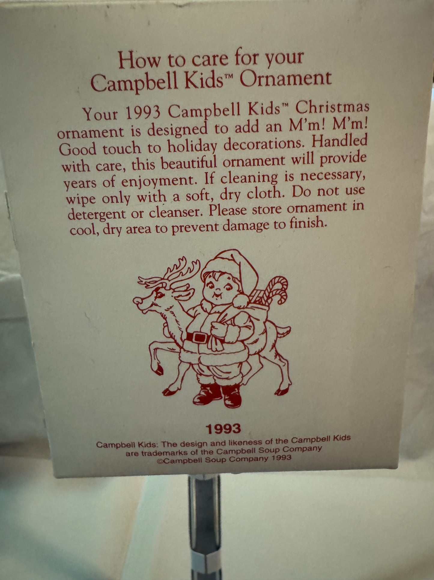 Campbell's Soups 1993 Christmas Ornament