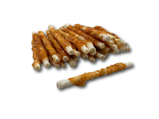 Chicken Wrapped Rawhide 5" twists