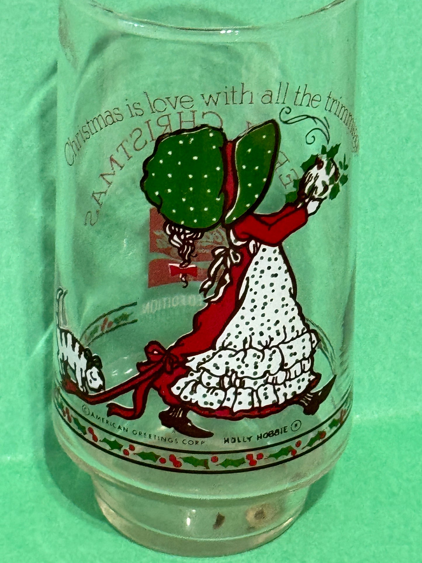 Coke-a-Cola Holly Hobbie Glass Christmas Collectible You Choose - 70s Vintage