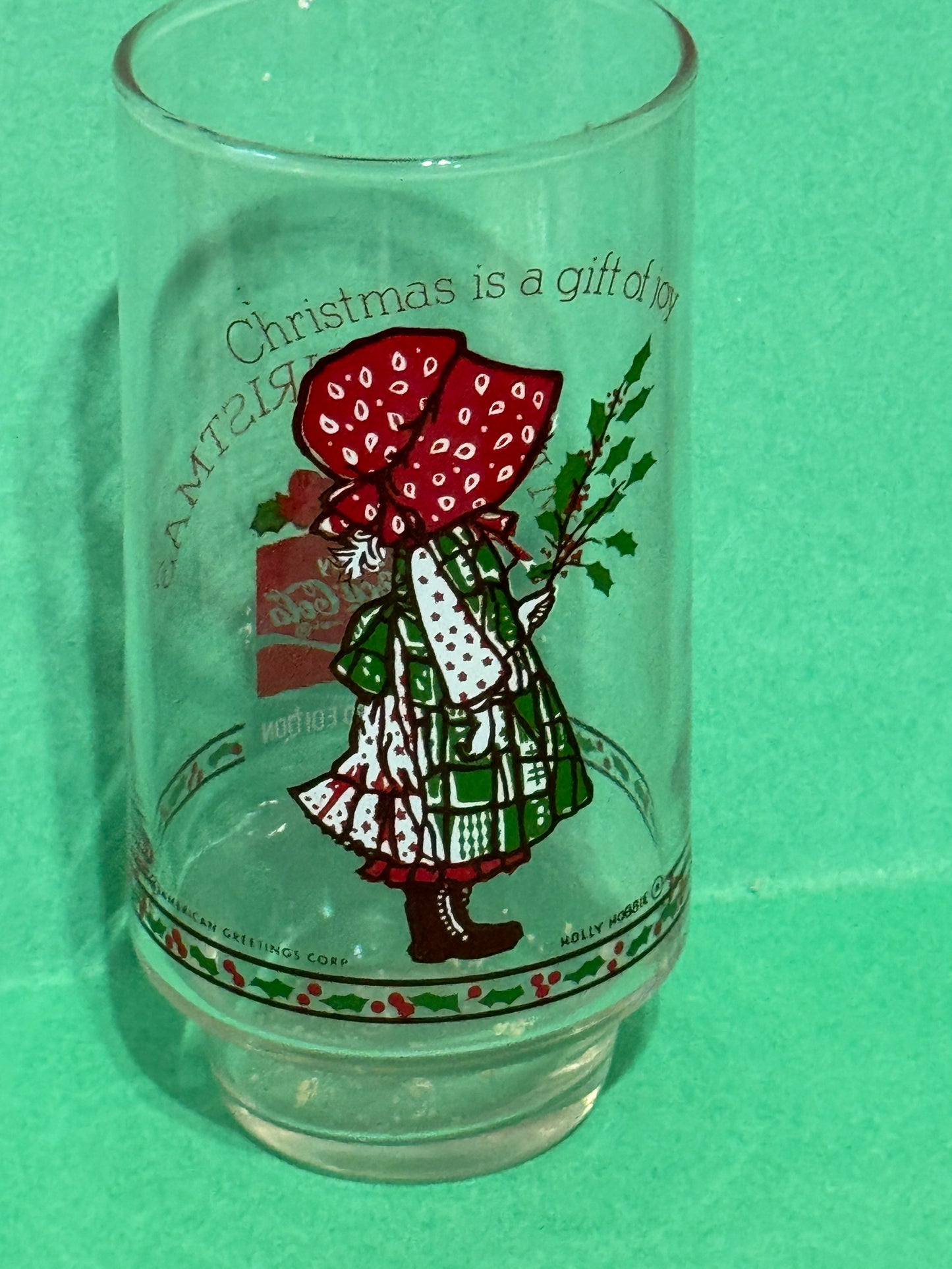 Coke-a-Cola Holly Hobbie Glass Christmas Collectible You Choose - 70s Vintage