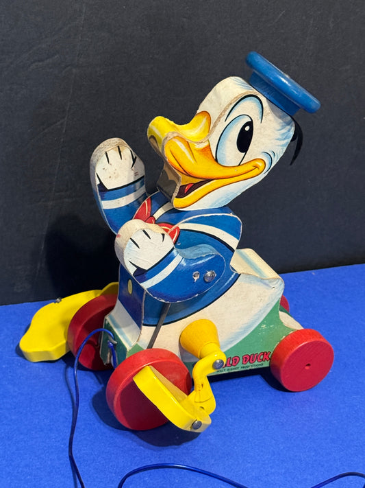 Disney Talking Donald Duck Pull Toy #765 Fisher-Price 1955 - Vintage