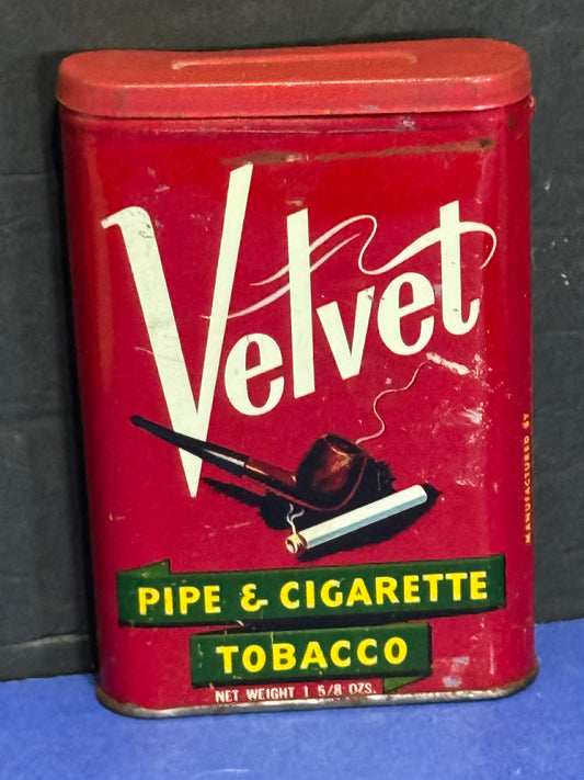 Early Velvet Brand Prince Albert Crimp Cut Tobacco - VINTAGE