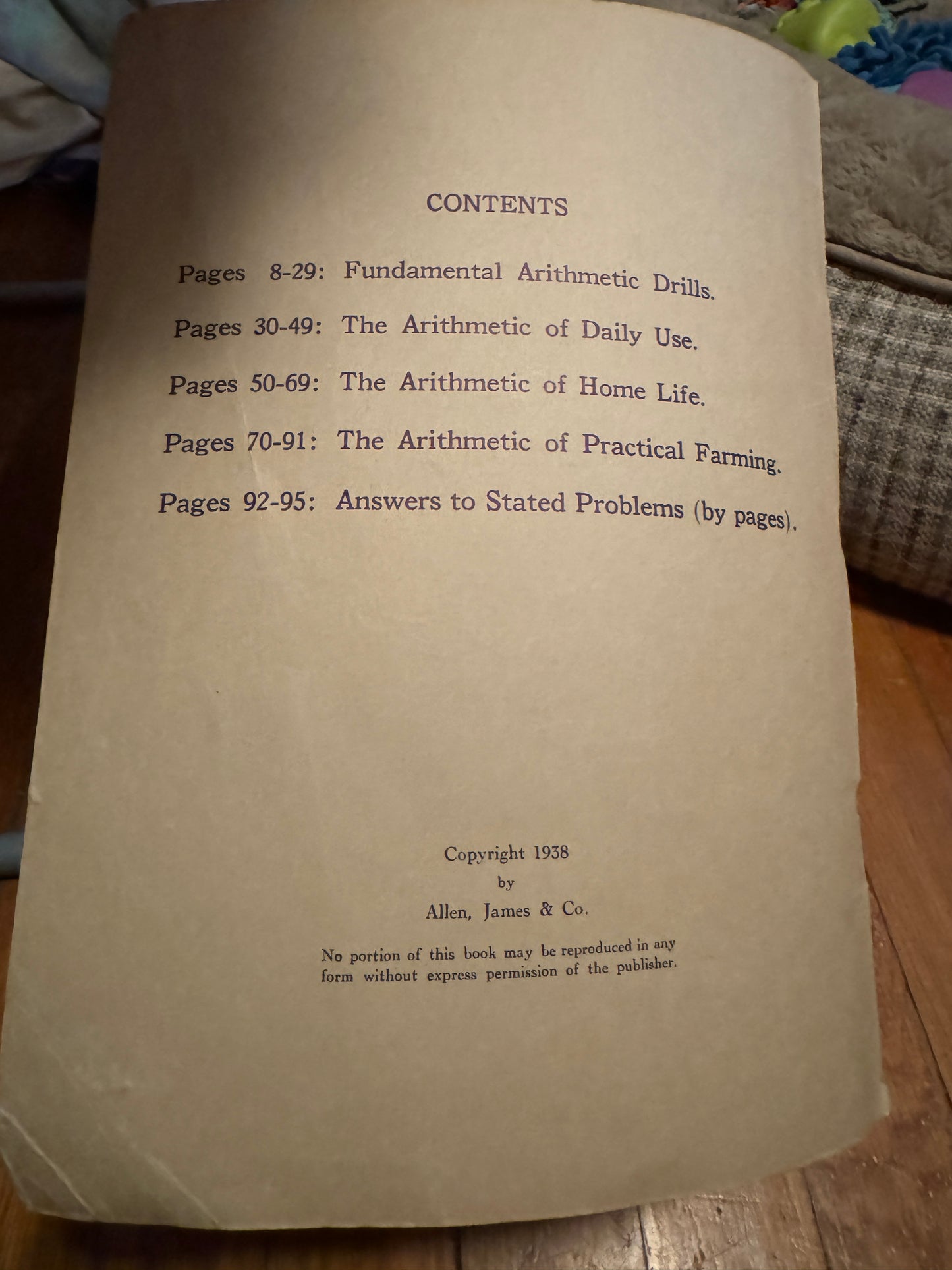 The Family Life Arithmetic Dunaway Ling McClain 1938
