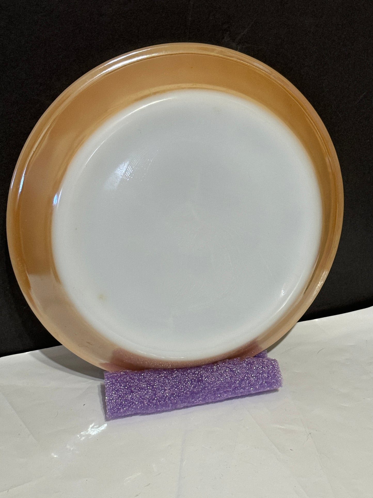 Fire King Pie Plate Peach Lustreware - Vintage