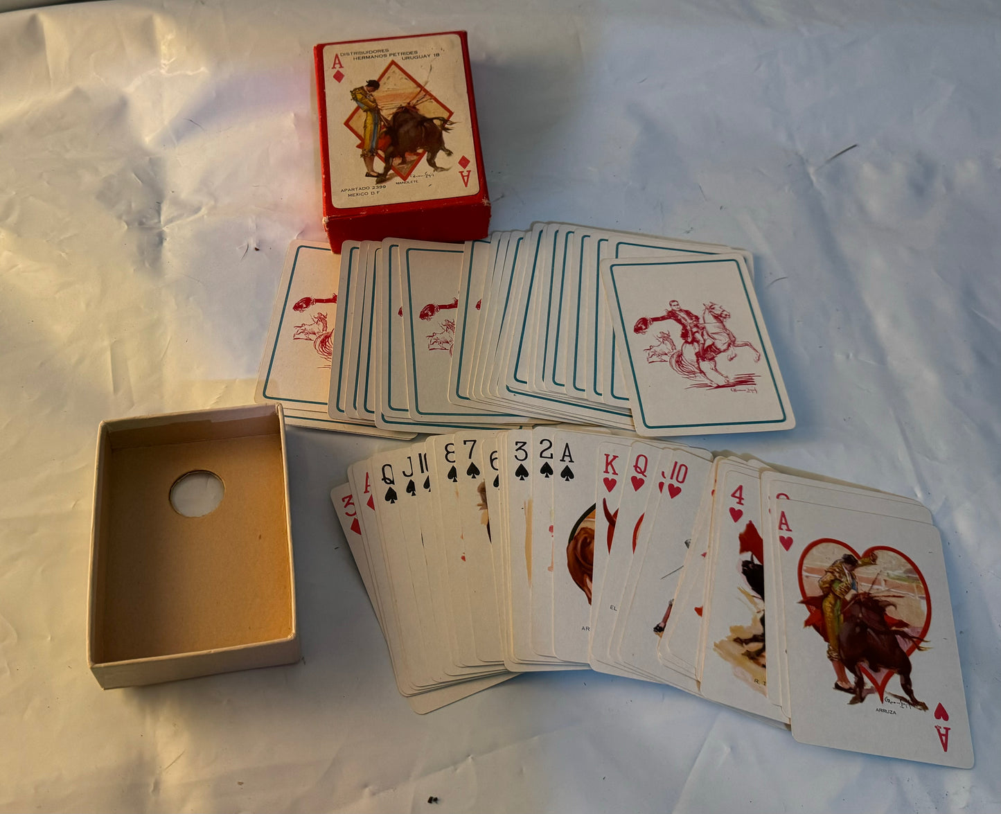 Hermanos Petrides Uruguay Mexico Bullfighter Playing Cards Complete Vintage