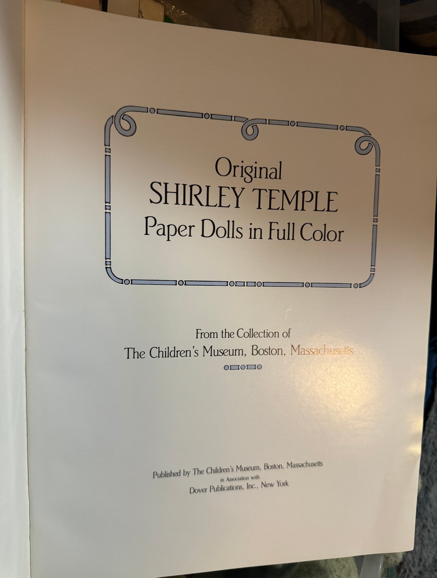 Book Of Shirley Temple Paper Dolls Unused Children's Museum Boston Girls Vintage