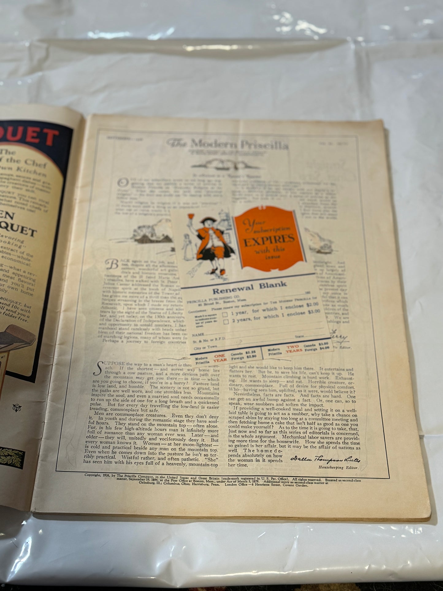 Modern Priscilla Magazine Sept 1926 Vintage
