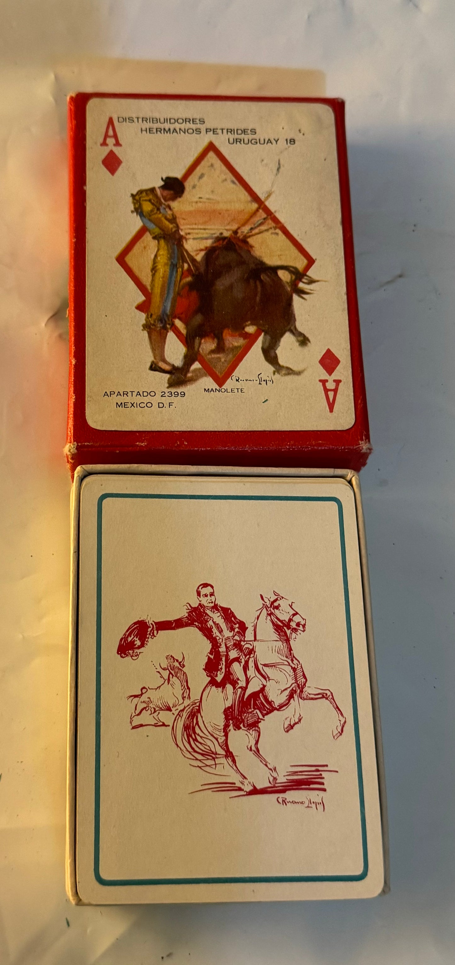 Hermanos Petrides Uruguay Mexico Bullfighter Playing Cards Complete Vintage