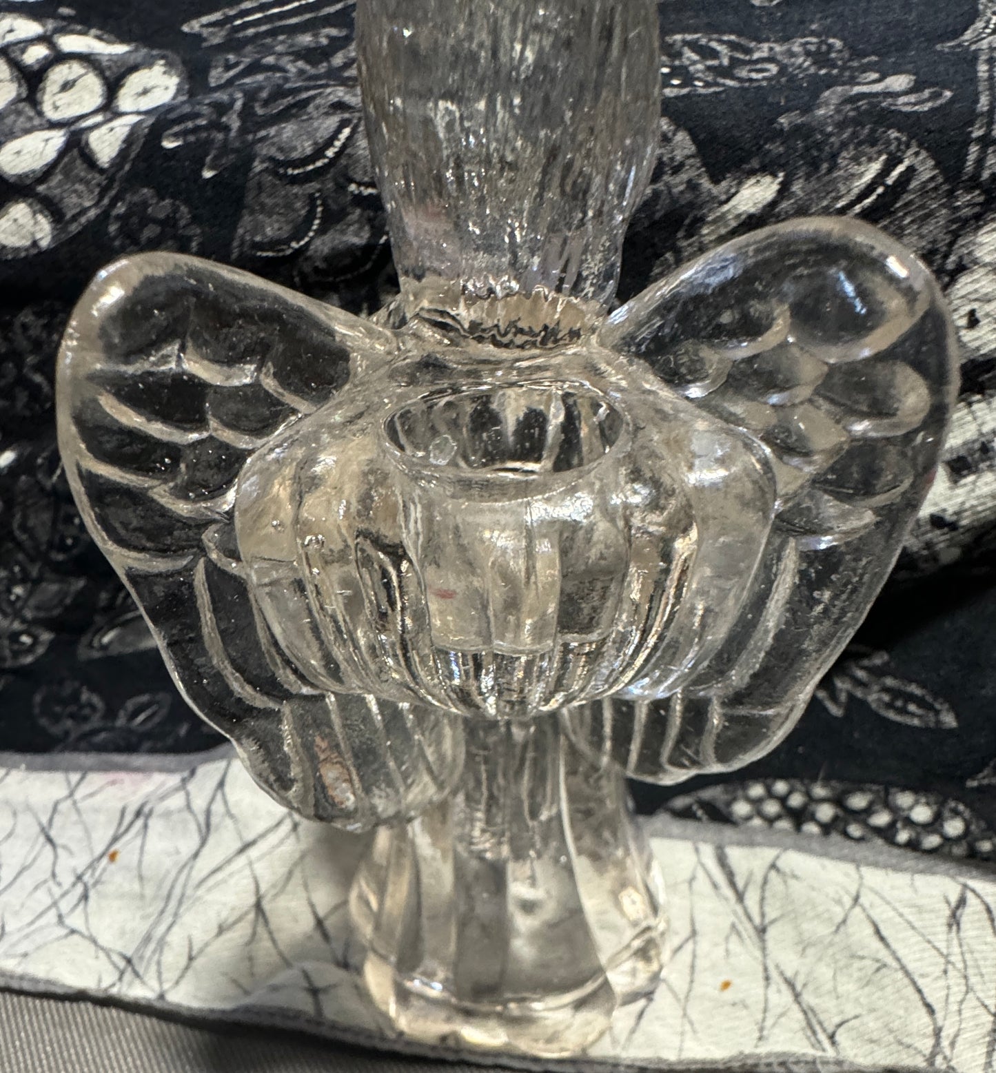 Crystal Angel Candle Holder Vintage