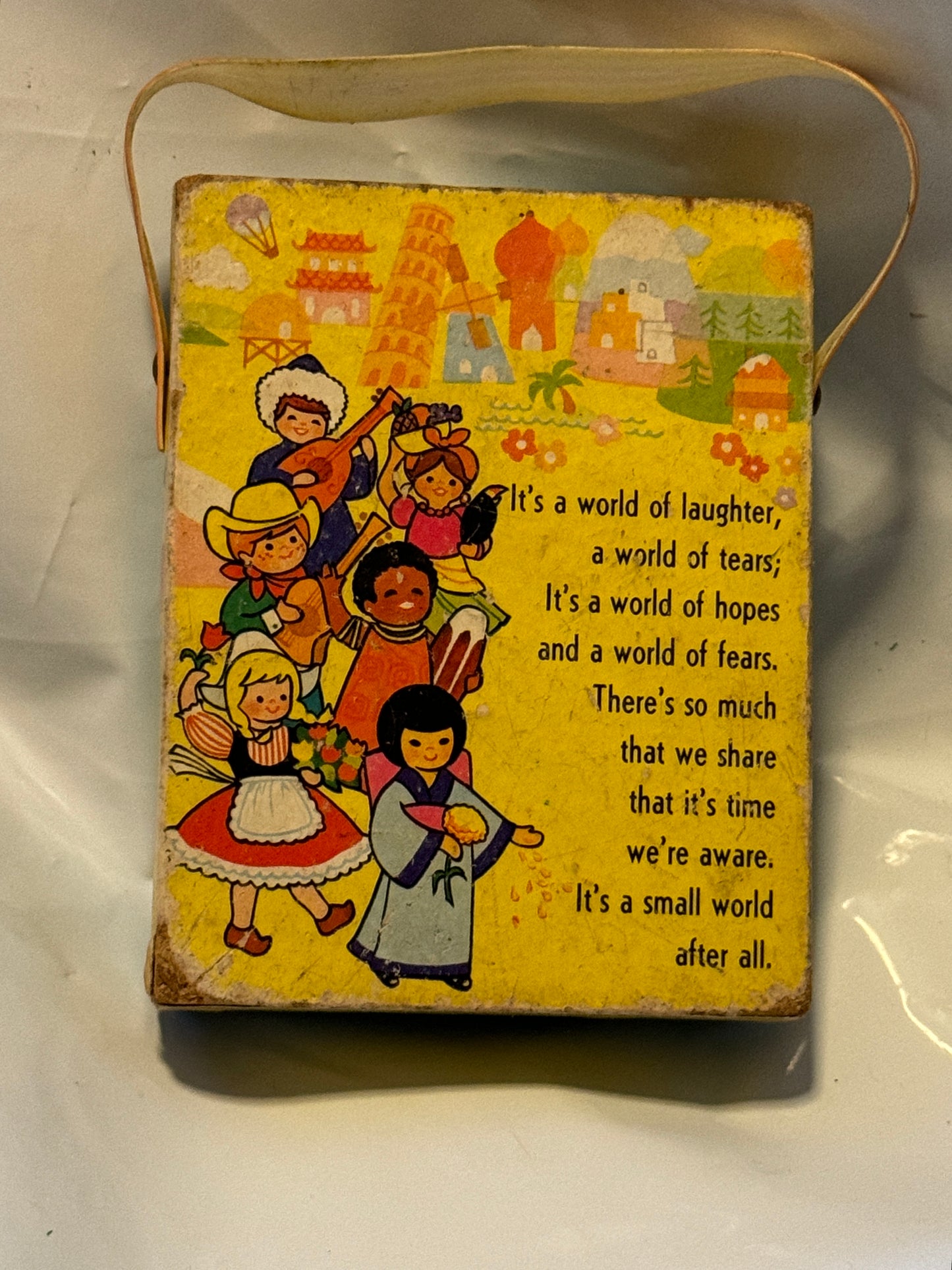 Fisher Price Music Box Pocket Radio Small World Vintage