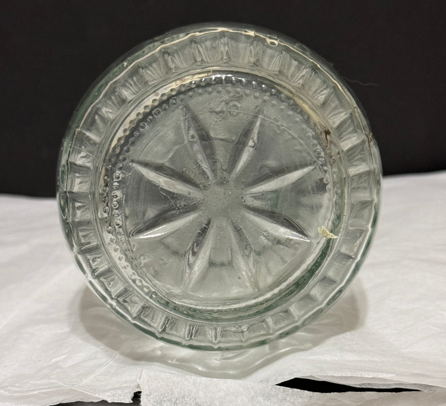 Starburst Pressed Decanter with Handle Vintage