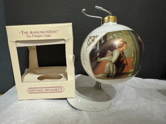 Hallmark Keepsake The Annunciation Fra Filippo Lippi Glass Ball Ornament 1983