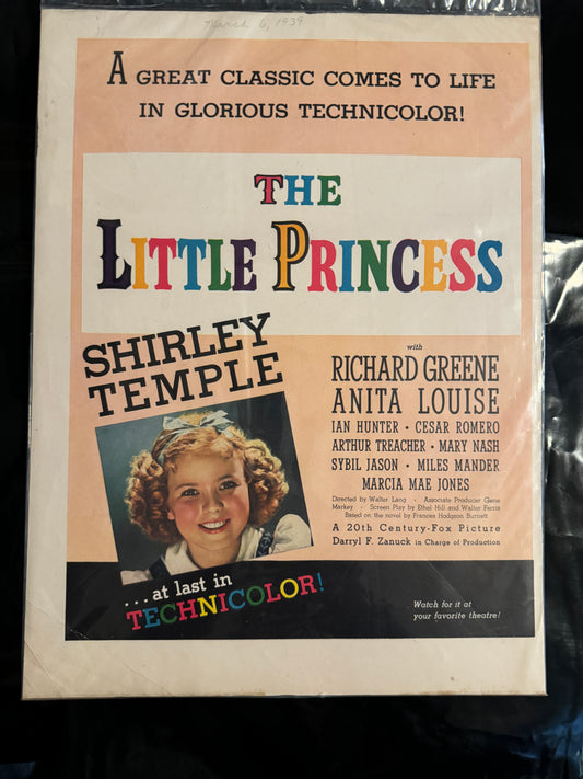 Shirley Temple "The Little Princess" 1939 Print Ad