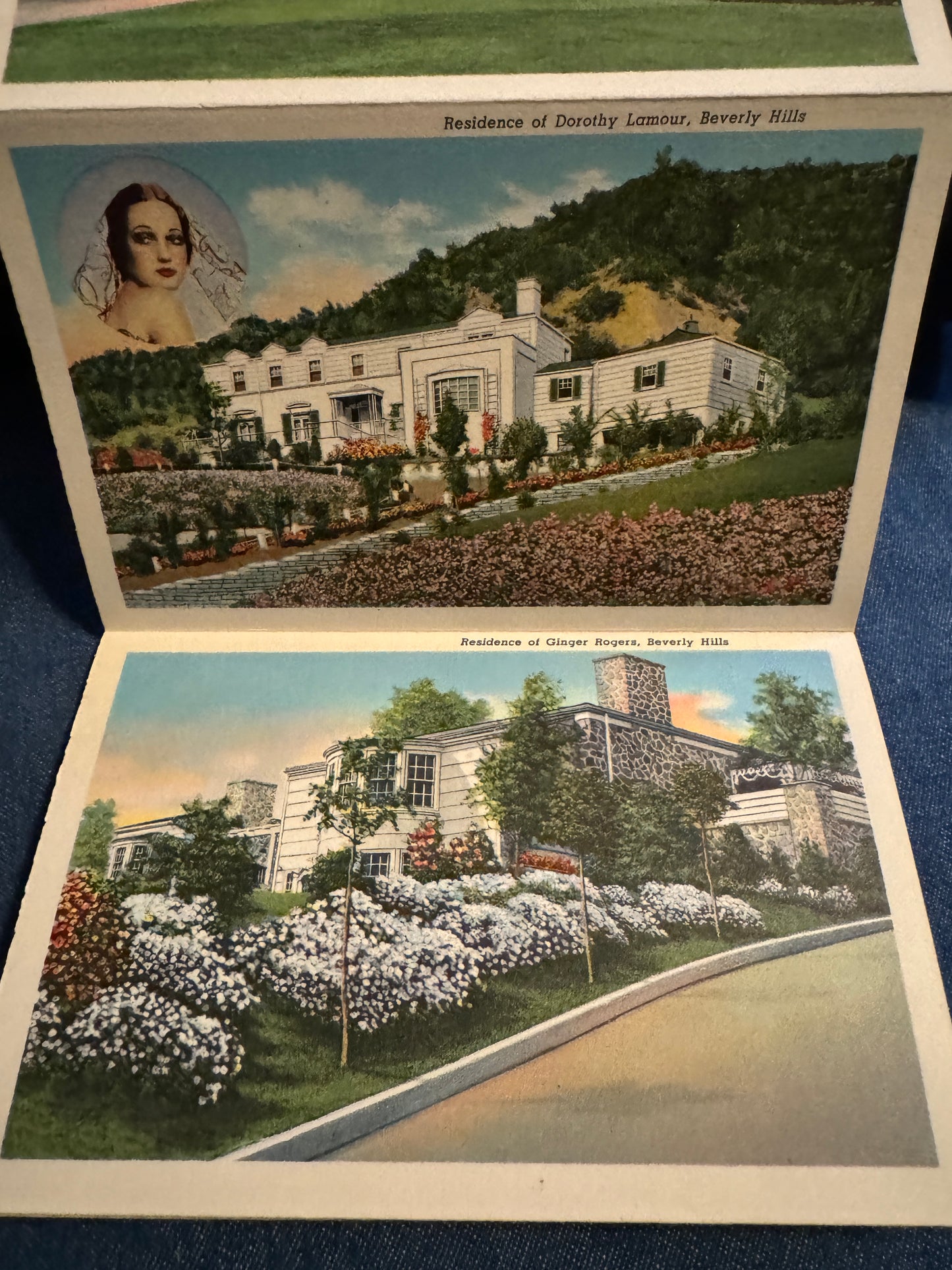 Hollywood Homes of the Stars Movie Stars Postcard Pack Shirley Temple 1949