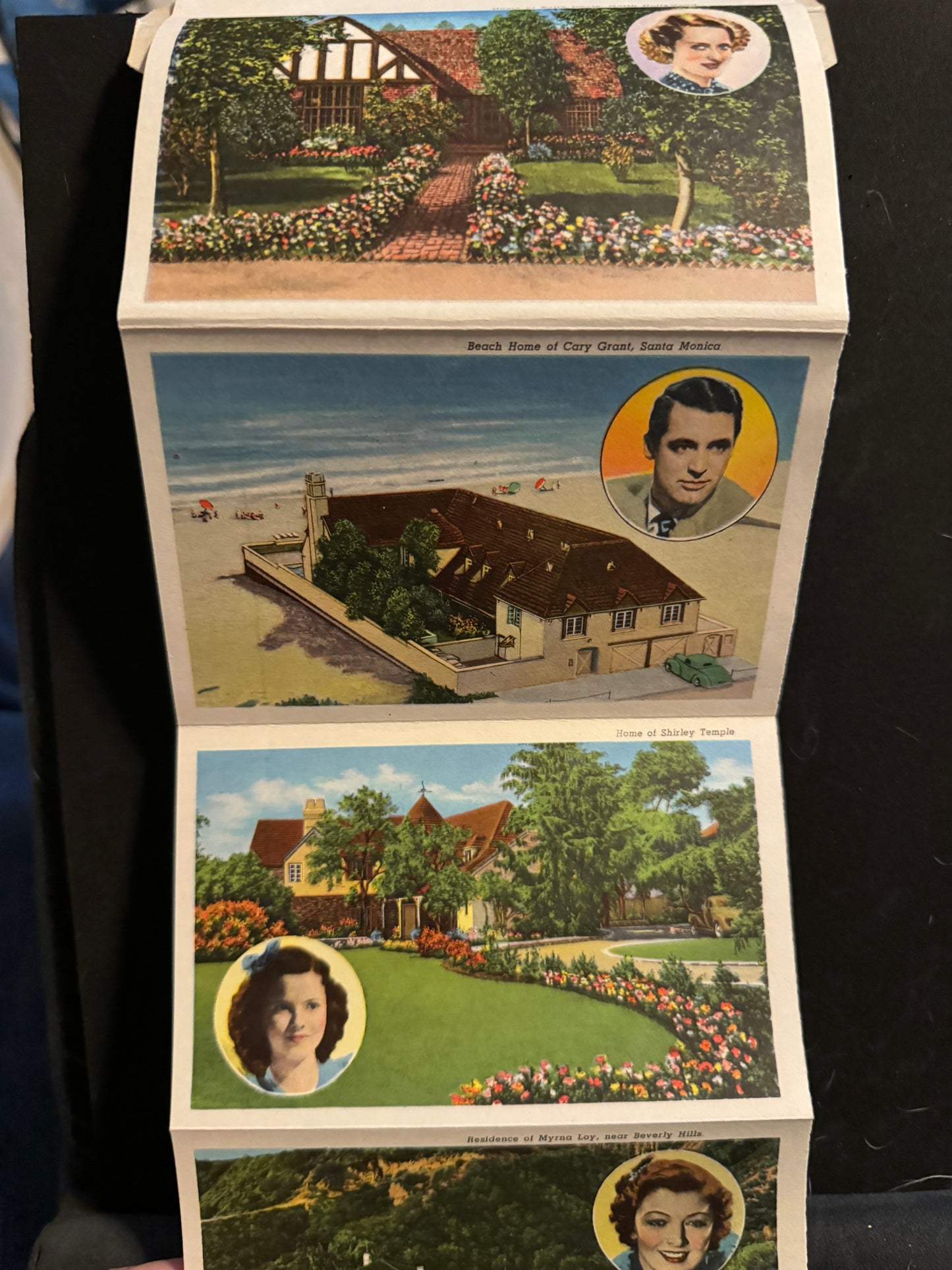 Hollywood Homes of the Stars Movie Stars Postcard Pack Shirley Temple 1949