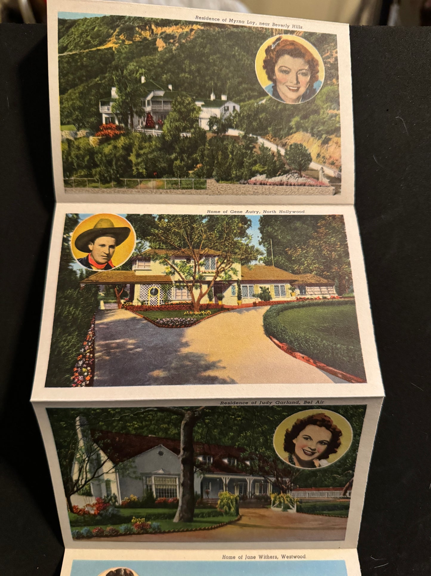 Hollywood Homes of the Stars Movie Stars Postcard Pack Shirley Temple 1949