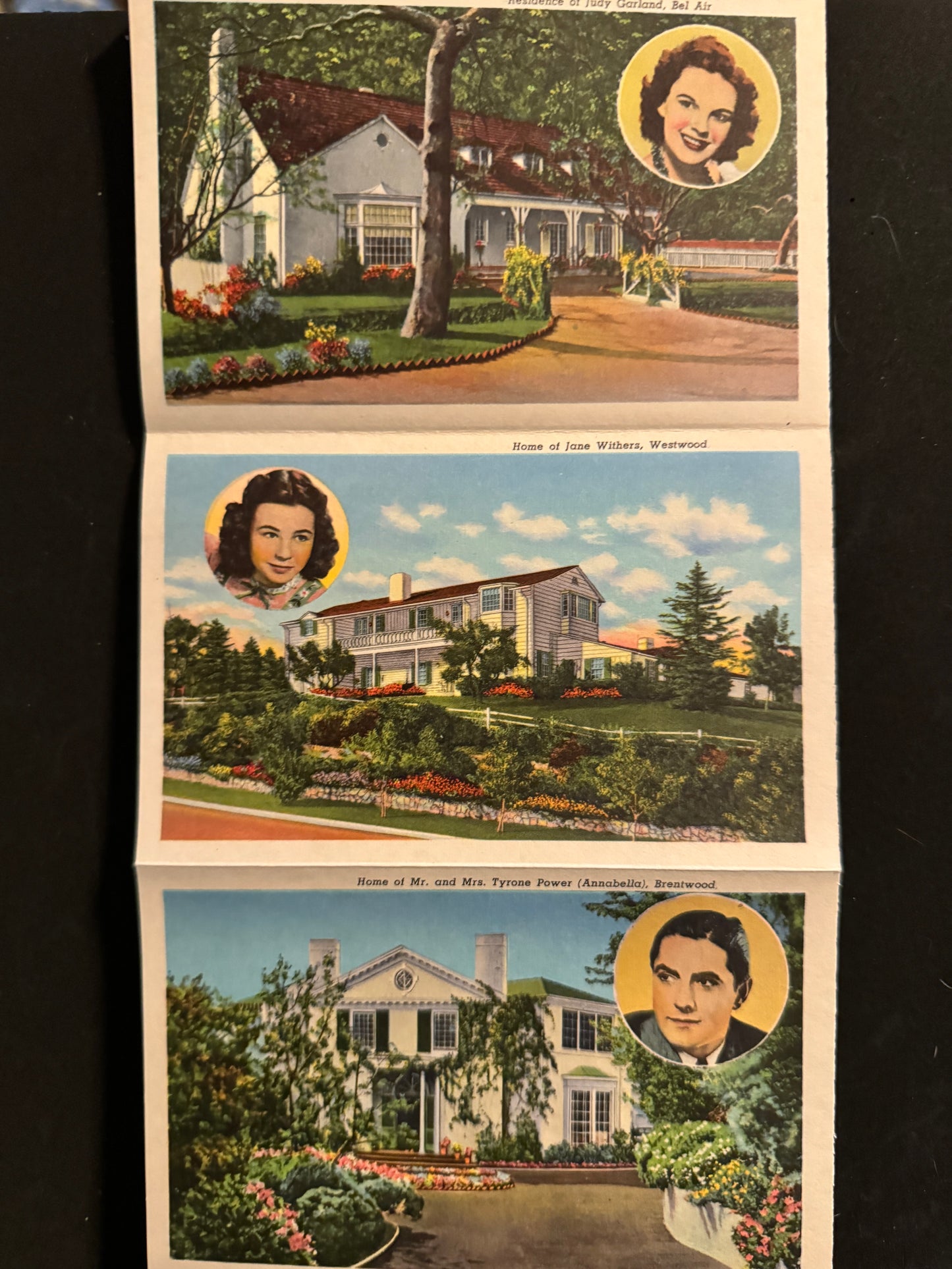 Hollywood Homes of the Stars Movie Stars Postcard Pack Shirley Temple 1949