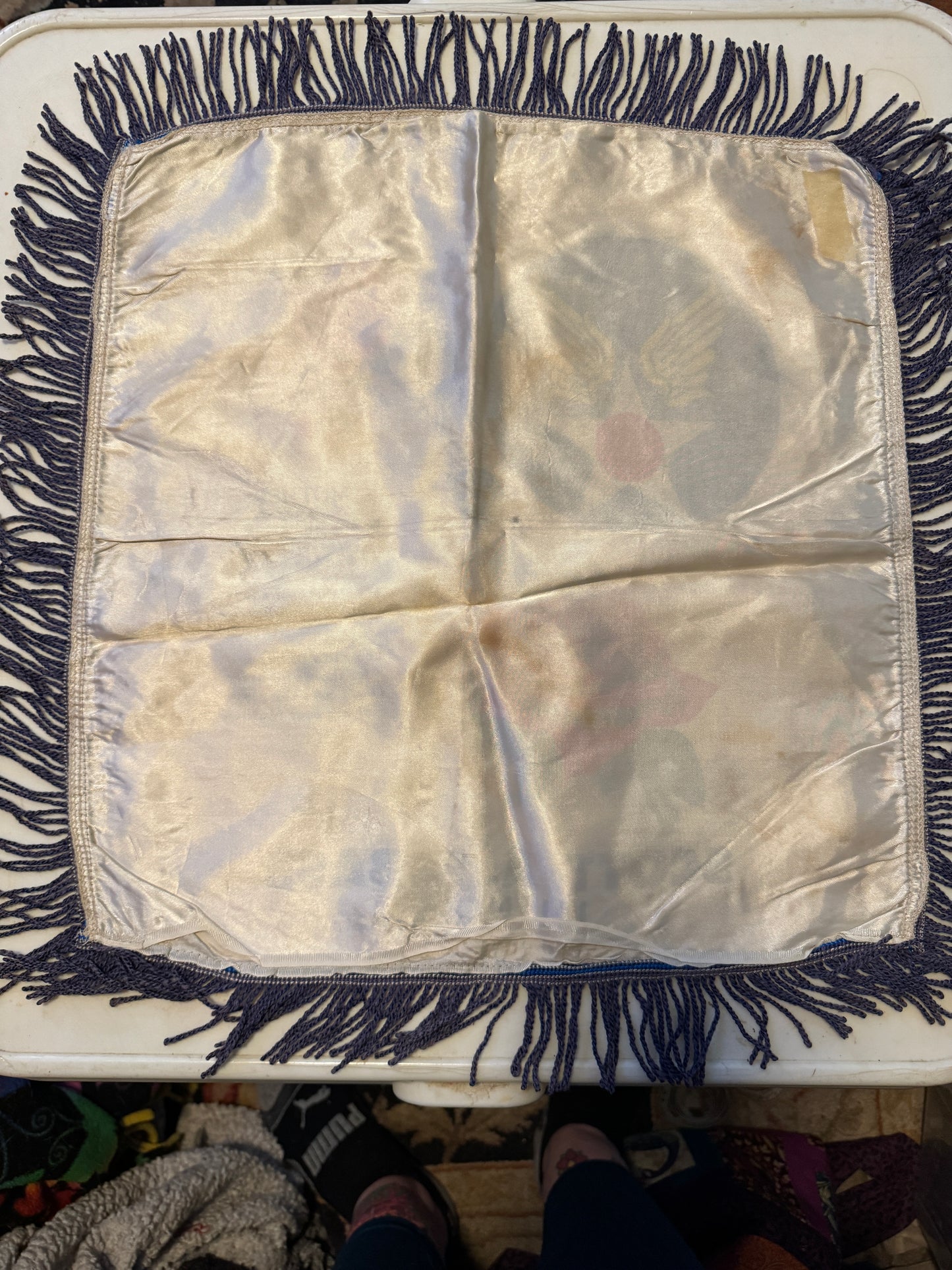 Military Mother Pillow Case Cover Red Roses 1939-45 Vintage