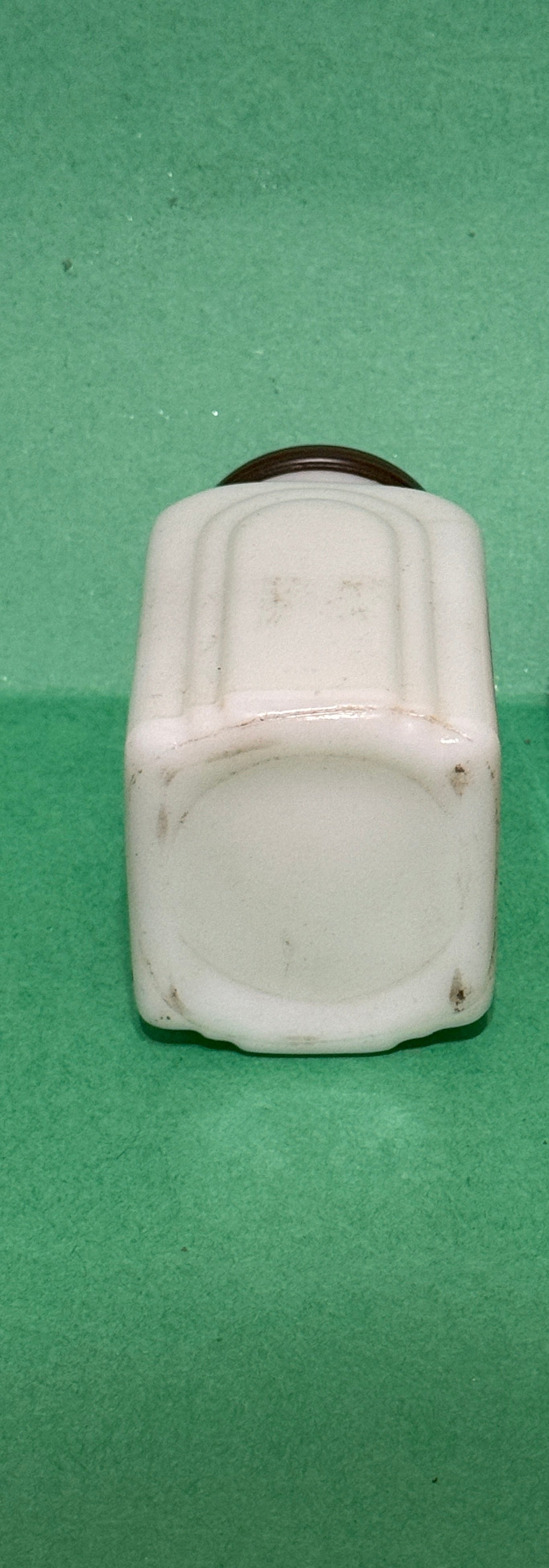 Red Sailboat Milk Glass Salt or Pepper Shaker - VINTAGE