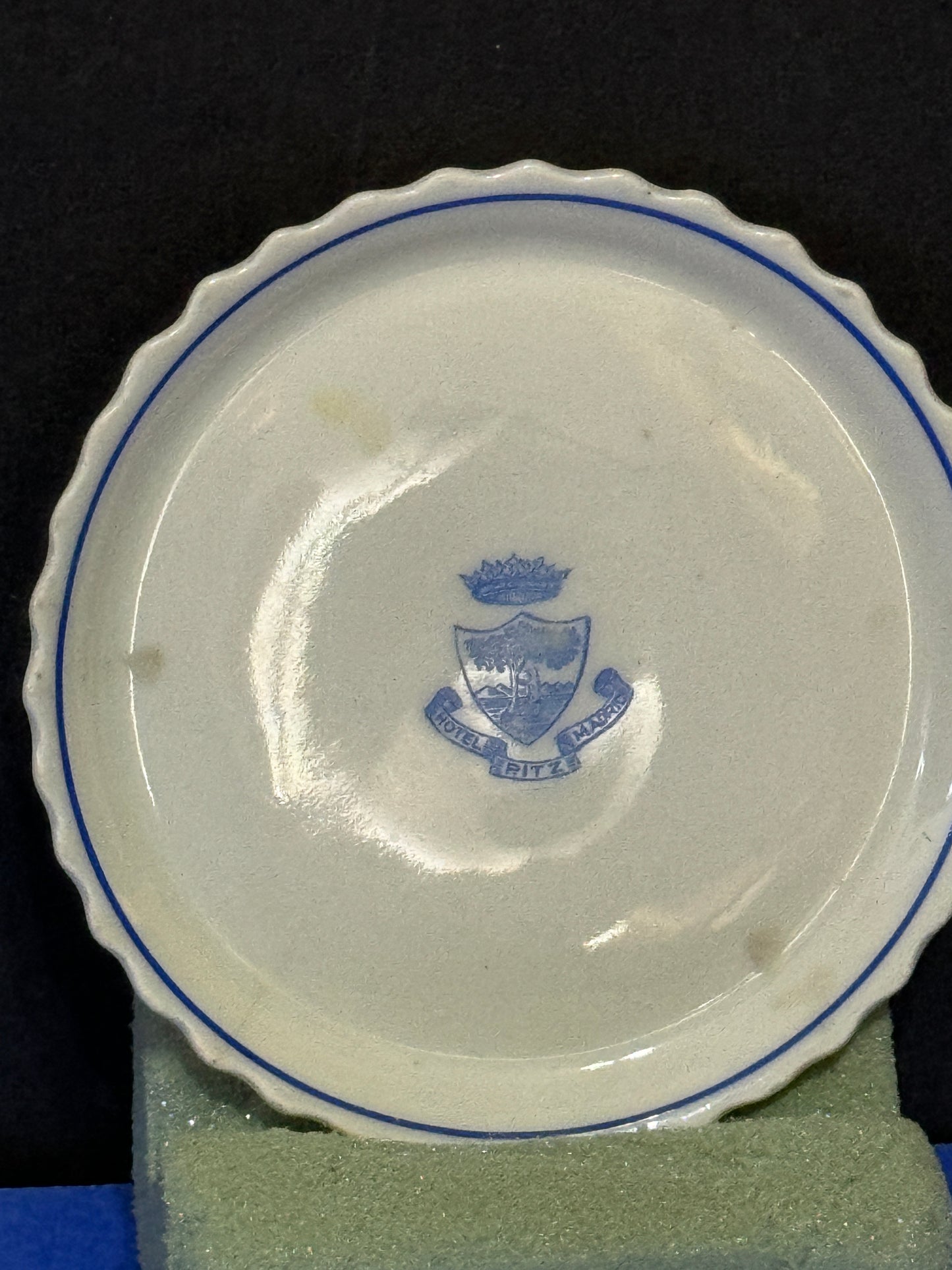 Hotel Ritz Madrid Porcelain Alvarez Advertising Dish - VINTAGE