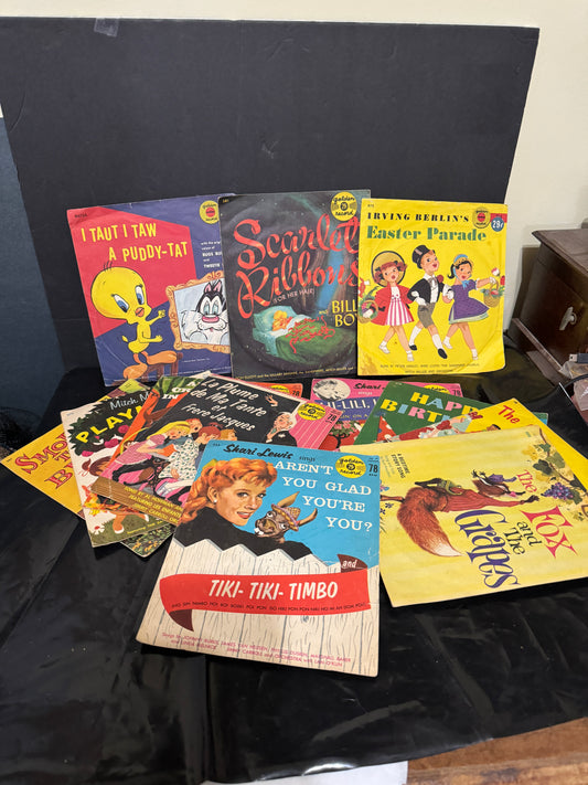 Golden Records 45 RPM Children's Records Your Choice 7" Vinyl Play Tested