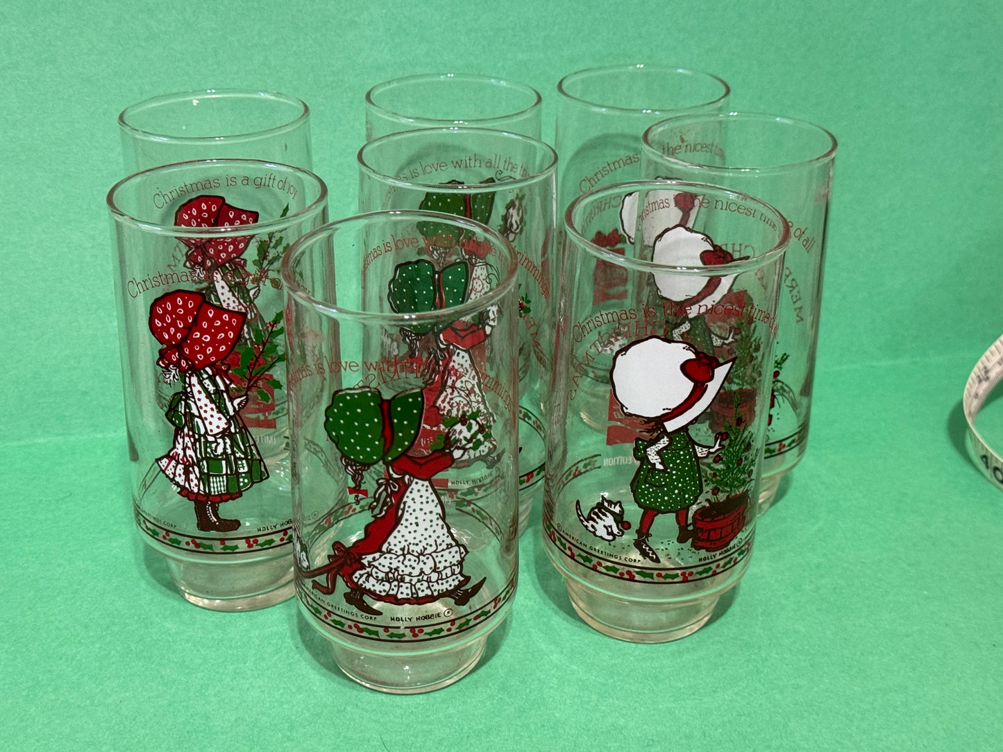 Coke-a-Cola Holly Hobbie Glass Christmas Collectible You Choose - 70s Vintage