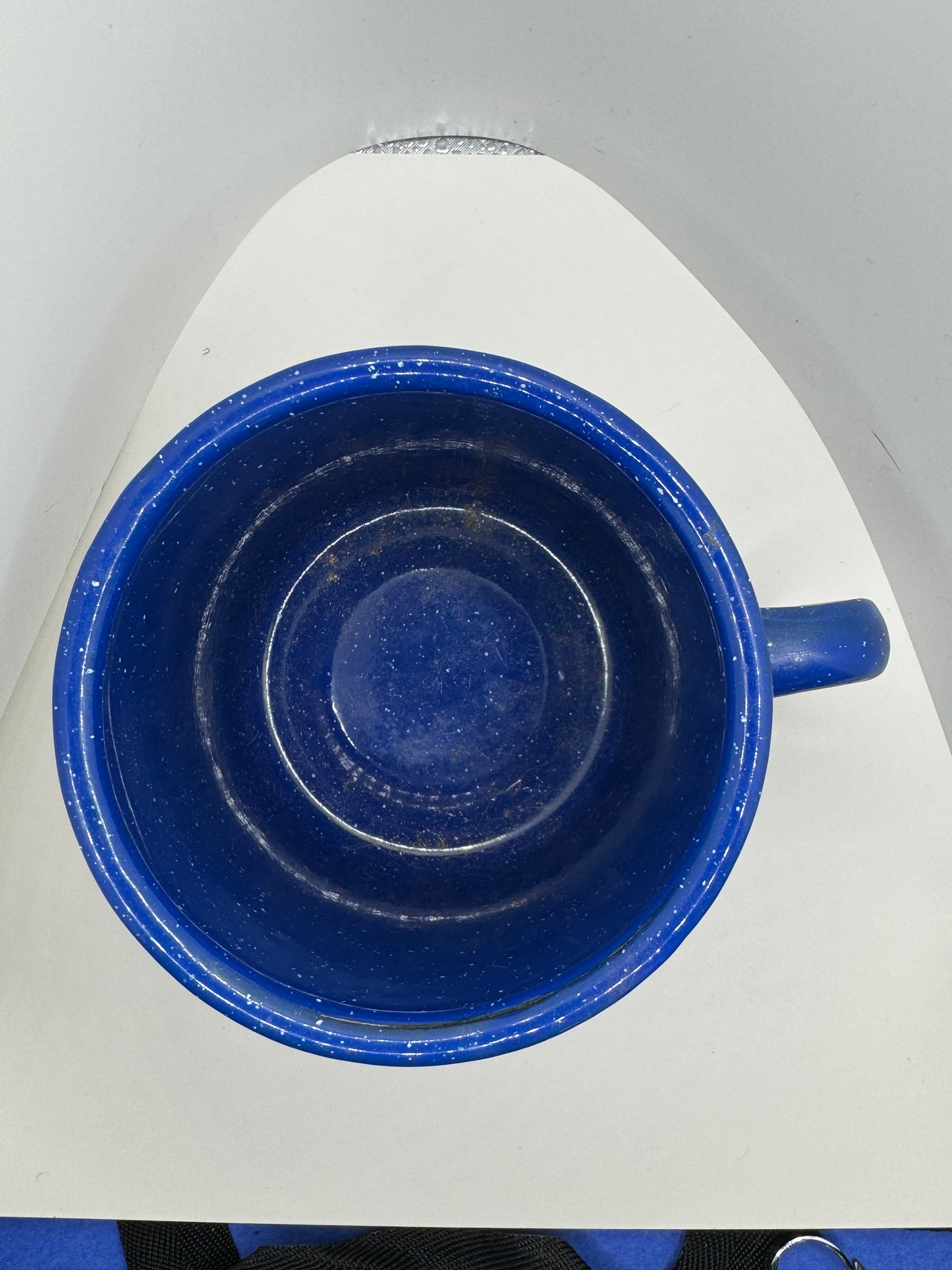 Blue Enamelware Coffee Cups Vintage
