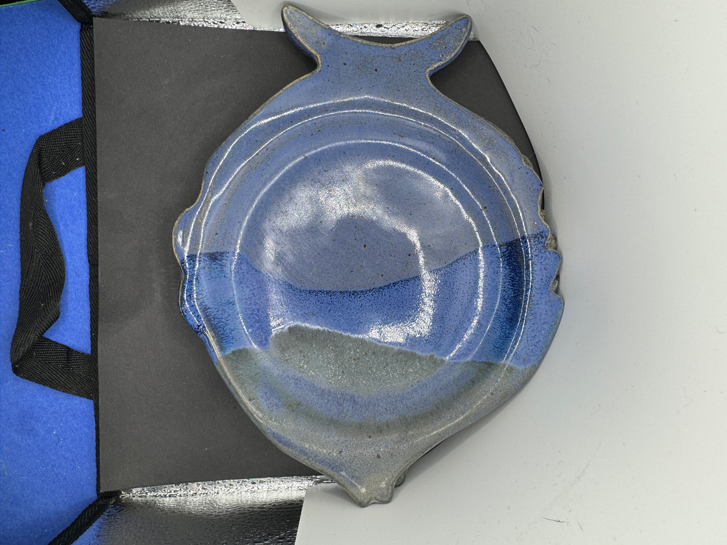 Blue Fish Plates - Studio pottery (set of 2) - Vintage