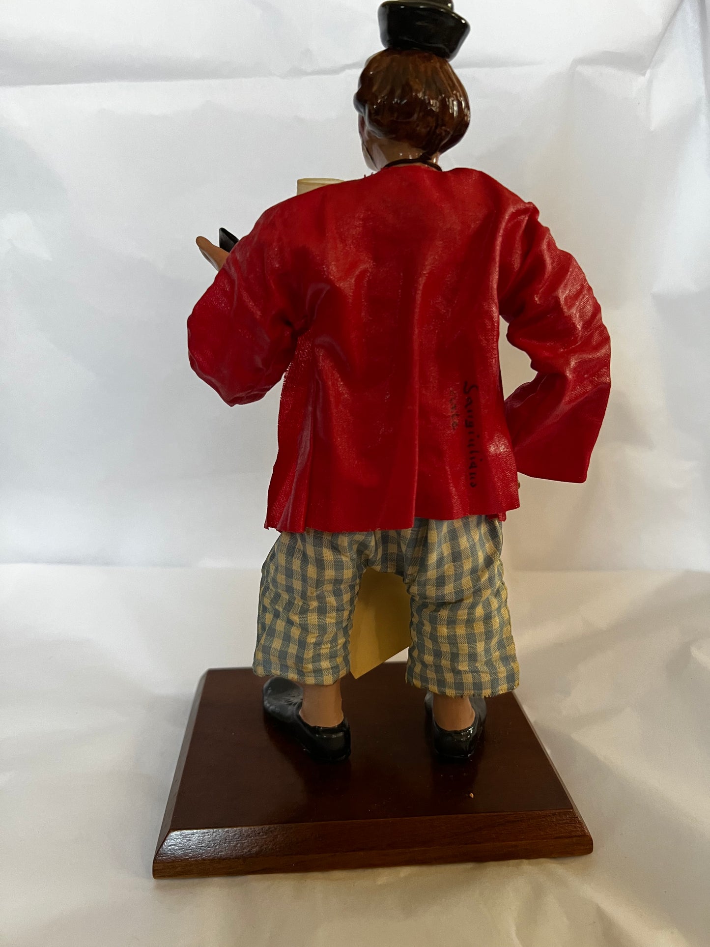 Sangiuliano Art Fabric-Mache Clown Figurine 11" Italy