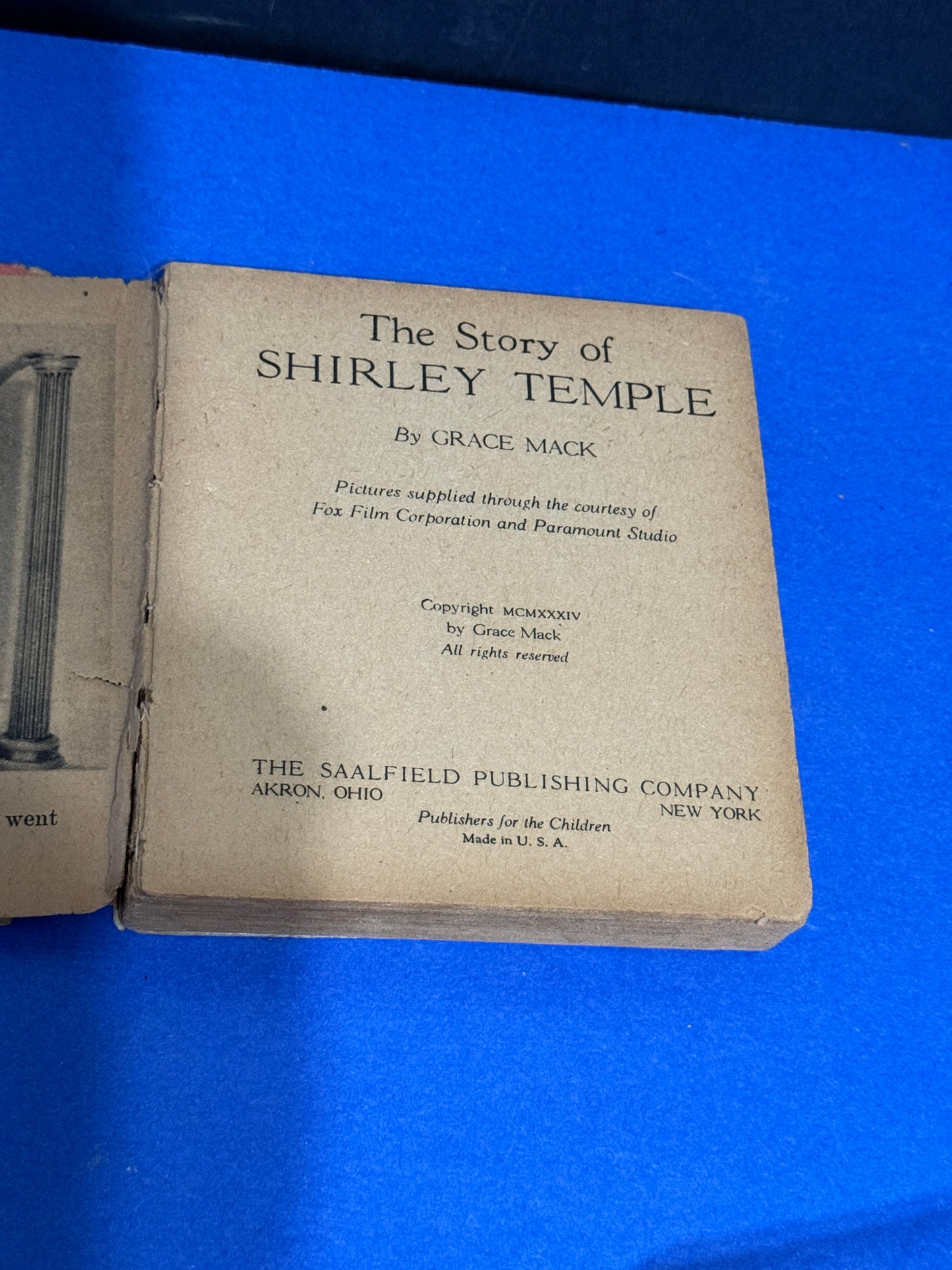Little Big Book The Story of Shirley Temple Authorized Edition - Saalfield Pub