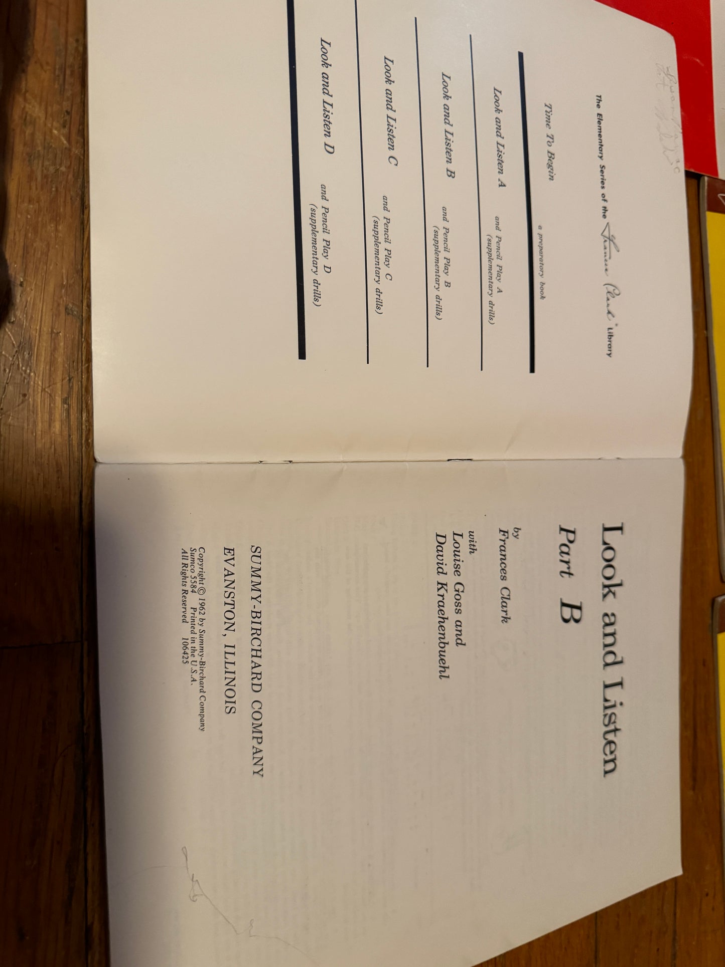 Look and Listen Piano Books 5 Books 1955