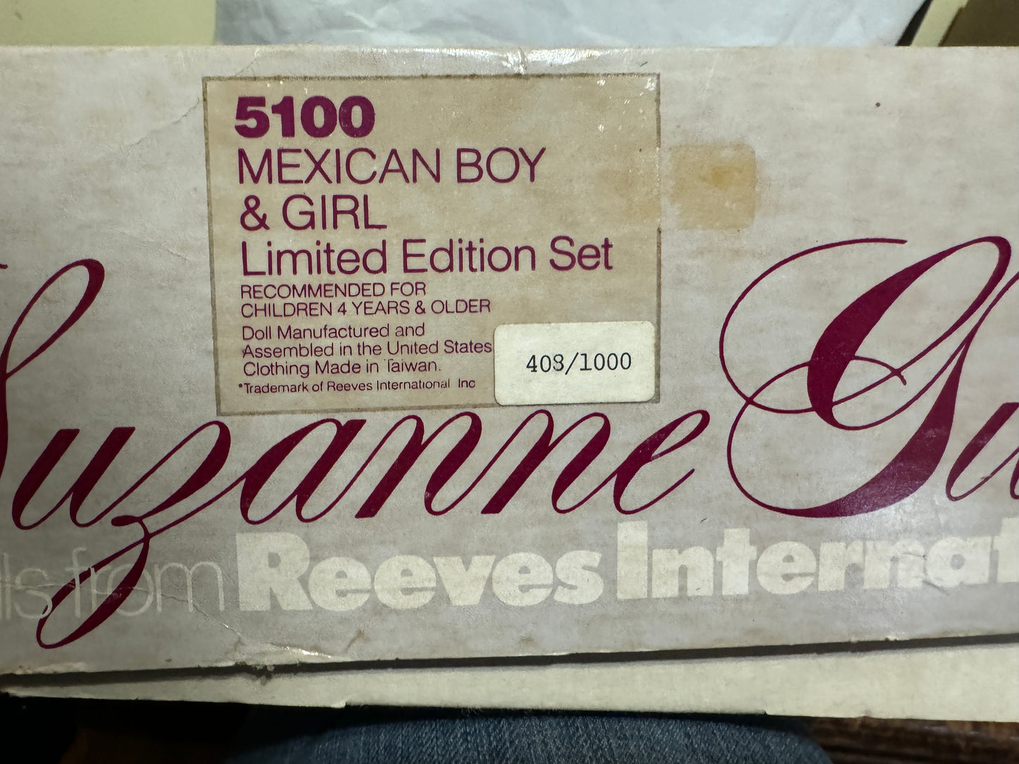 Suzanne Gibson Reeves International Mexican Boy & Girl Limited Edition 408/1000