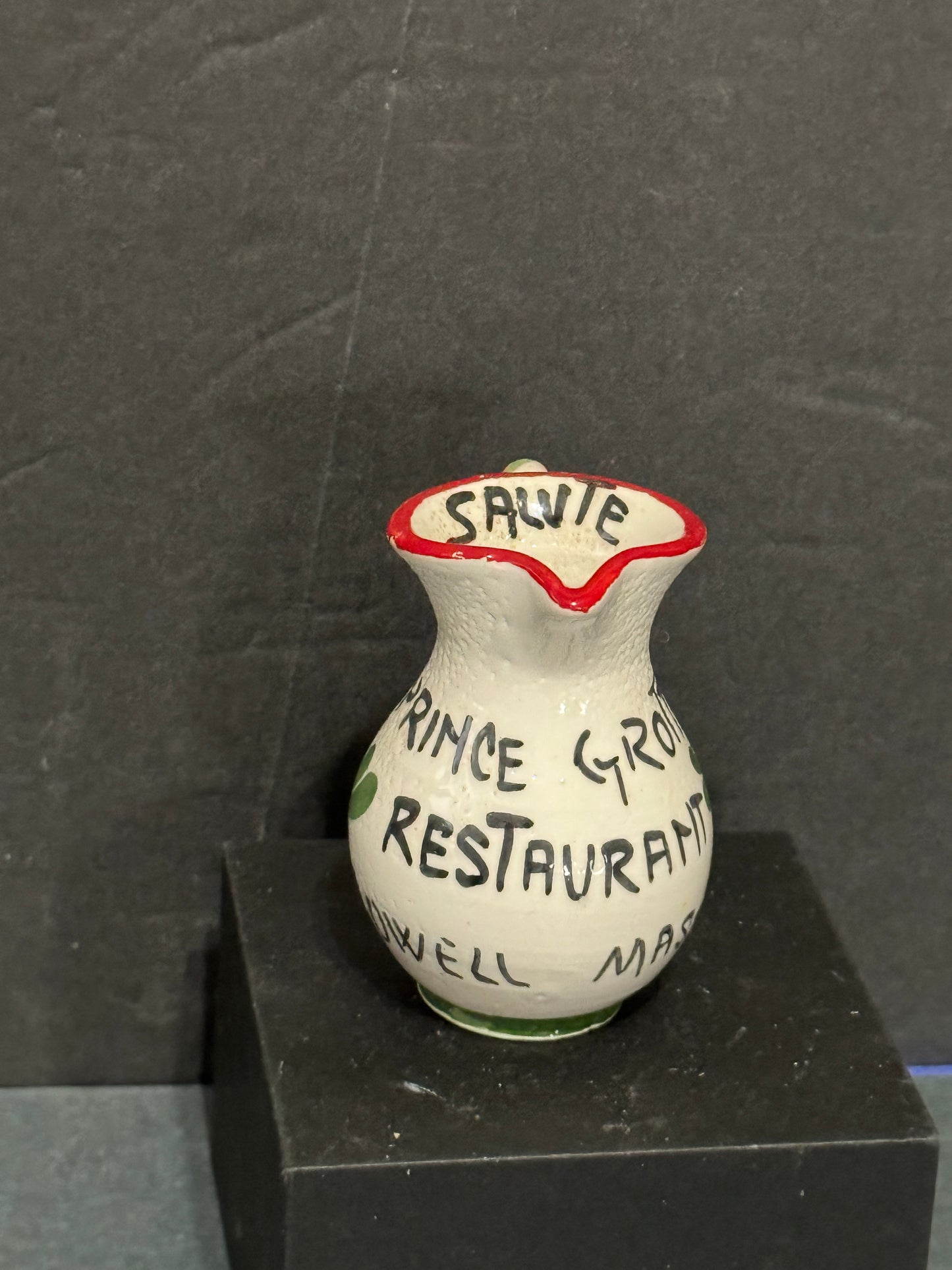 Mini Pitcher Prince Grotto Restaurant MA - Vintage