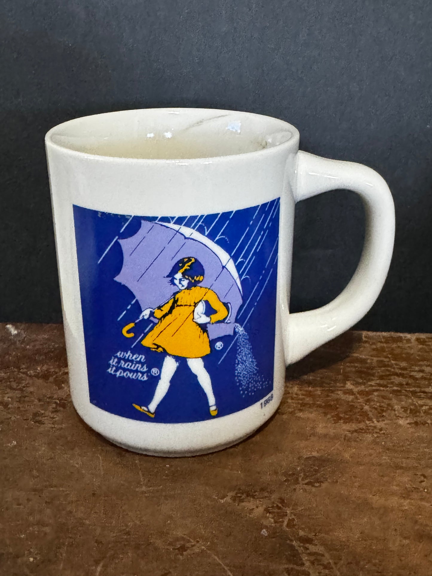 Morton Salt Company Mug "When it Rains it Pours" 1968 Vintage