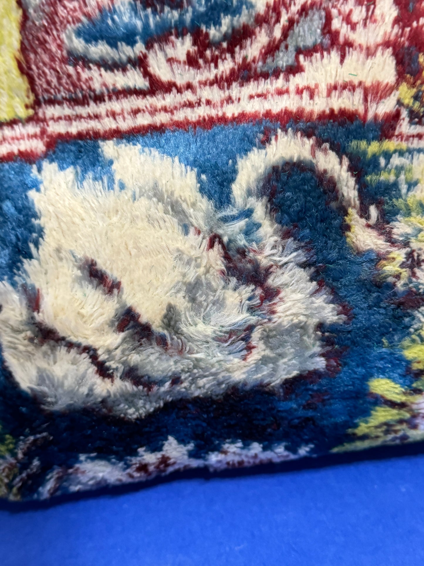 Victorian Chenille Tapestry Case with Fringe with Swans - - VINTAGE