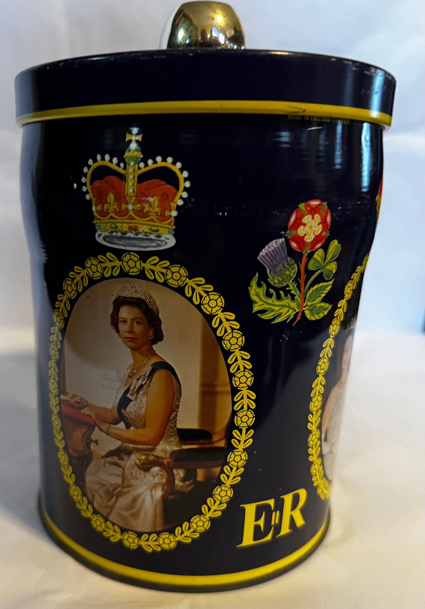 Queen Elizabeth Silver Jubilee Tin Canister