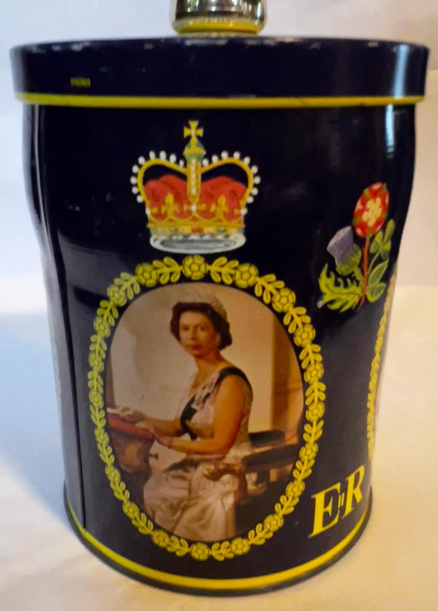 Queen Elizabeth Silver Jubilee Tin Canister