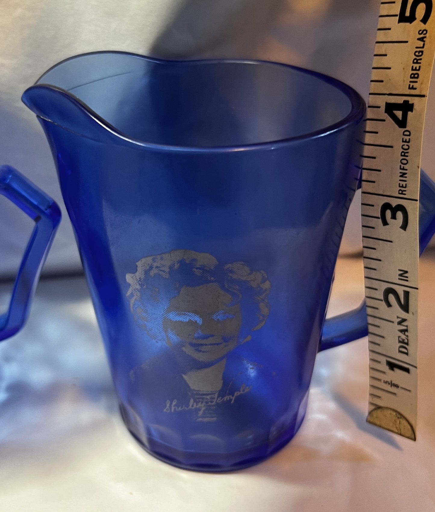 Shirley Temple Cobalt Blue Small Pitcher Creamer 1930s