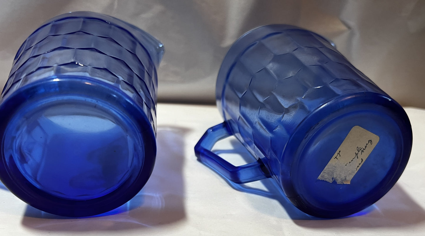 Shirley Temple Cobalt Blue Small Pitcher Creamer 1930s