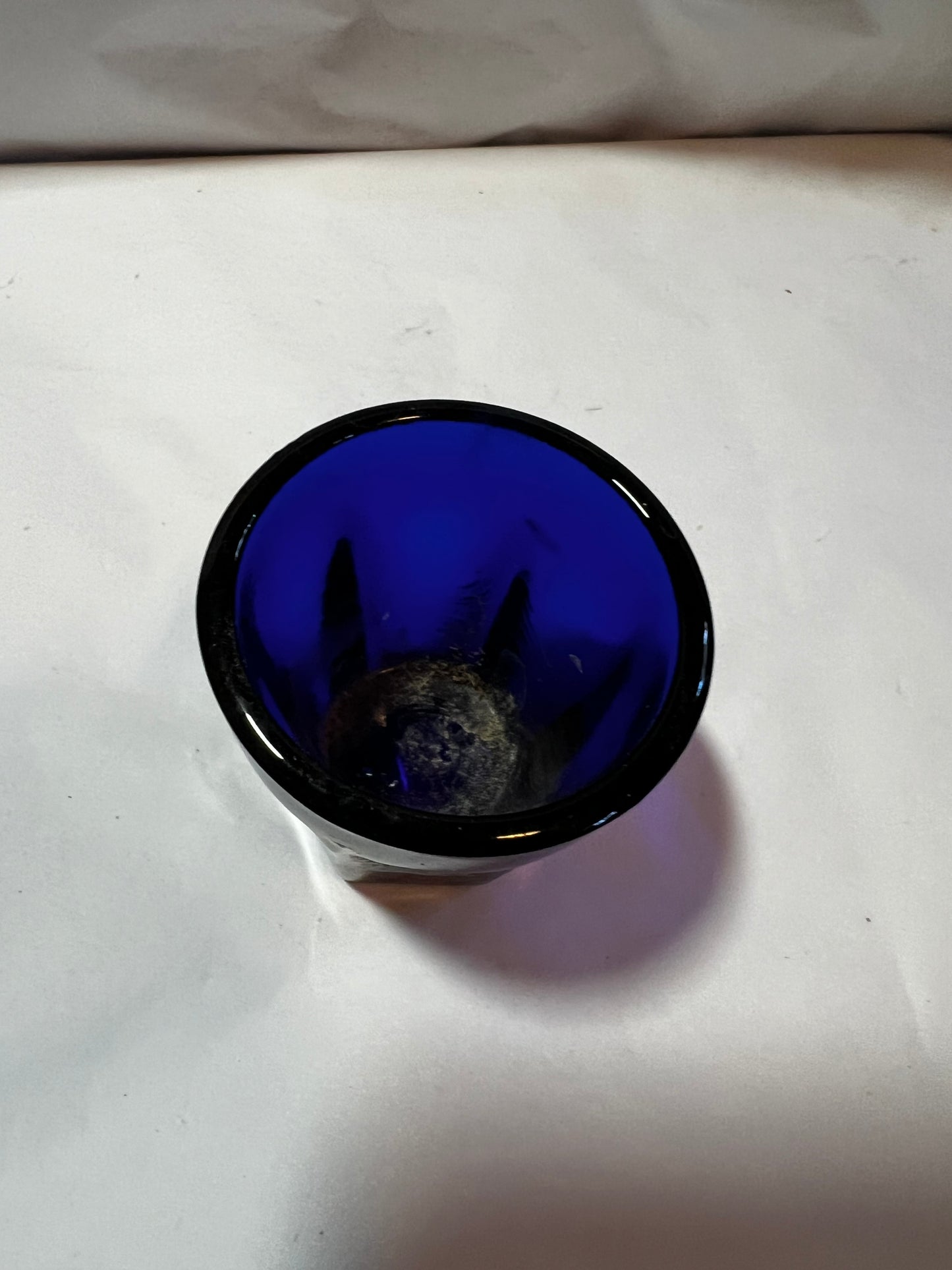 Cobalt Blue Shirley Temple Shot Glass 2 Inch Tall Very Rare