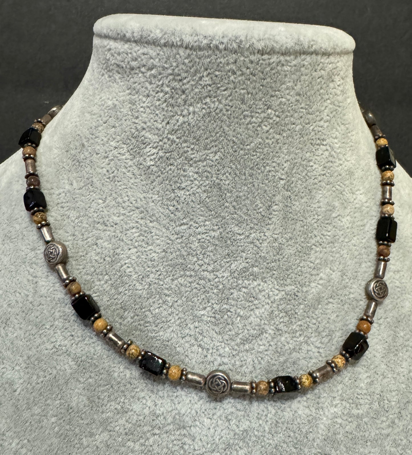 Silver Celtic Knot Beads and Beaded Bracelet