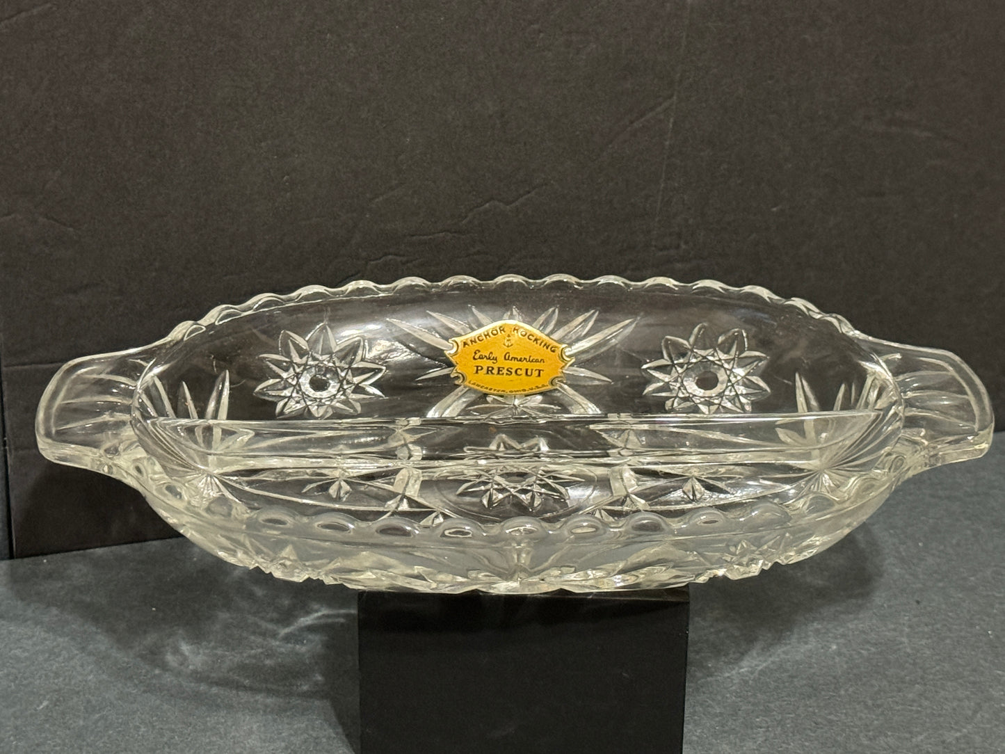 Star of David Relish Dish Anchor Hocking - Vintage