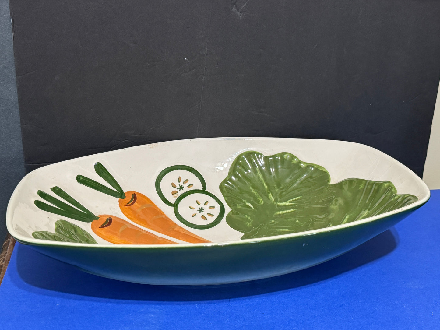 Vegetable Serving Dish. Los Angeles Pottery, Large Oval Shaped - Vintage