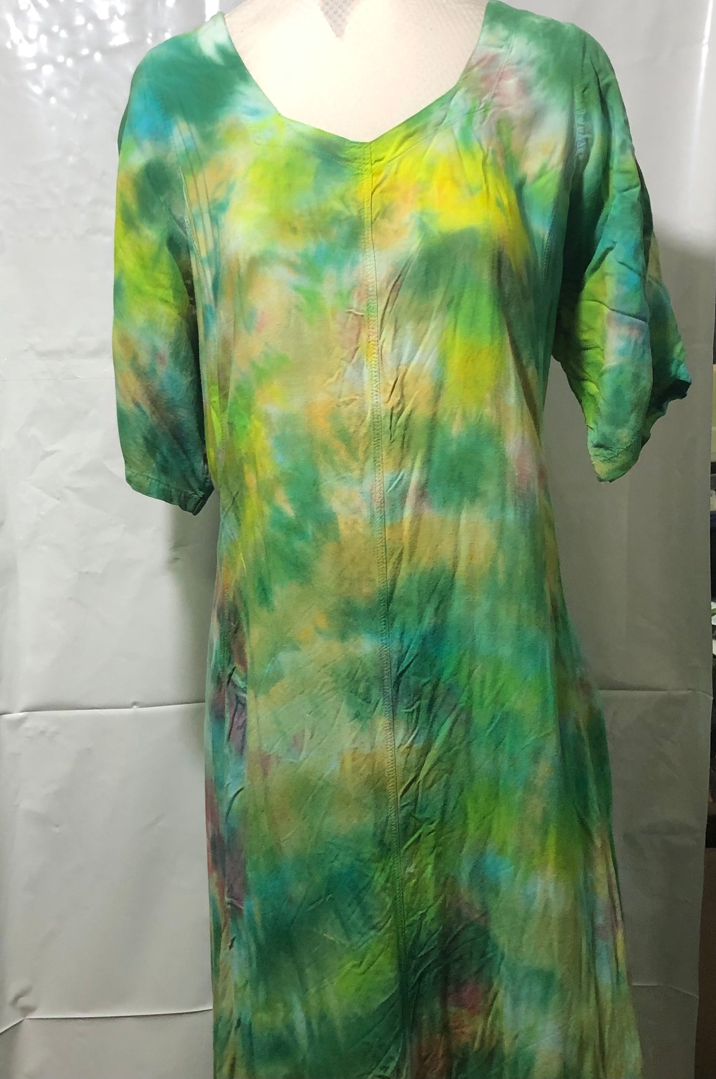 Maxie Dress with Short Sleeves - Tie Dyed! - Large